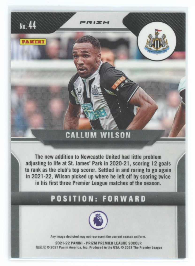 Callum Wilson Silver Hyper Prizm 2020 Panini Prizm Premier Leauge Card # 44