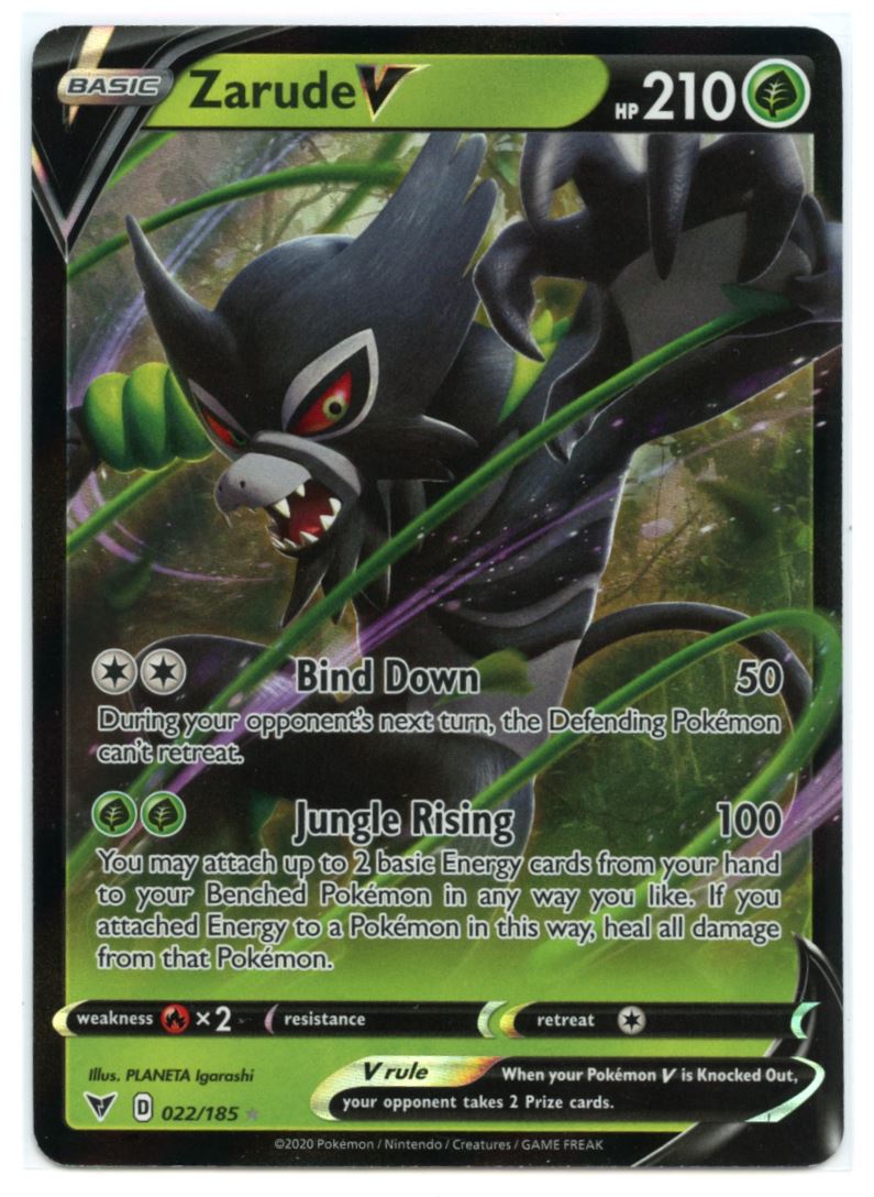 Zarude V 2020 Sword & Shield - Vivid Voltage Card # 22 (a)