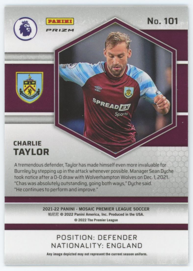 Charlie Taylor Mosaic Silver Prizm Card# 101