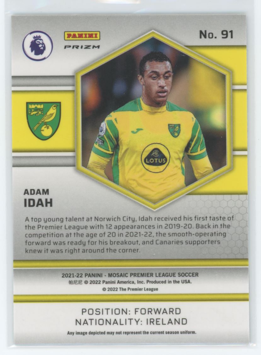 Adam Idah Mosaic Silver Prizm Card# 91