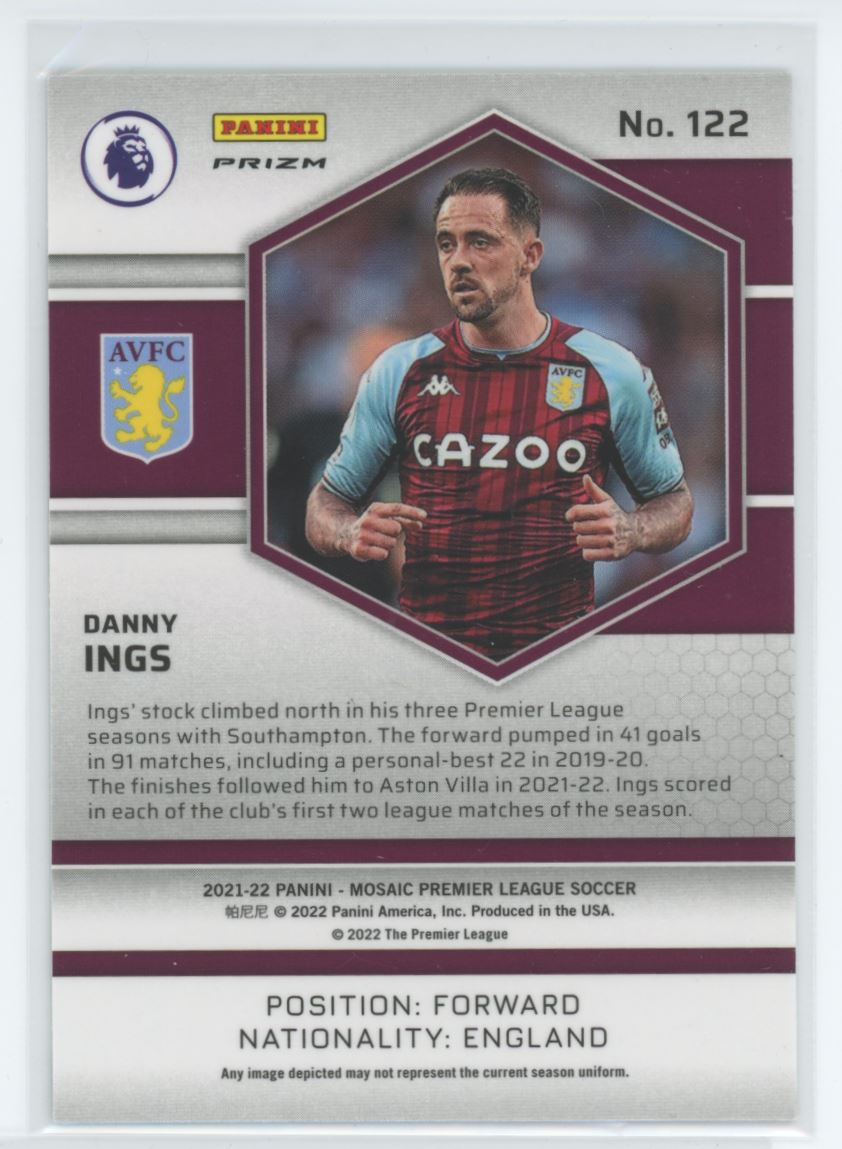 Danny Ings Silver Prizm Card# 122