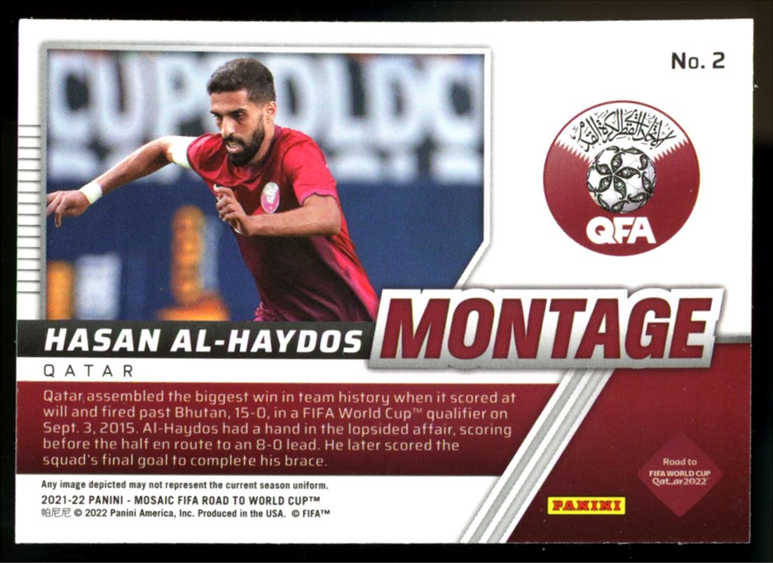 Hasan Al-Haydos 2021 Panini Mosaic Road to FIFA World Cup Montage Rookie Card # 2