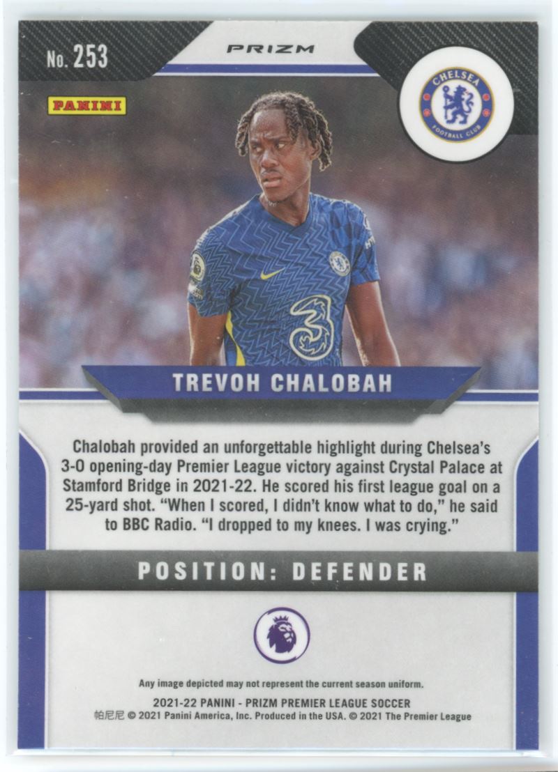 Trevoh Chalobah Silver Hyper Prizm 2021 Panini Prizm Premier Leauge Rookie Card # 253