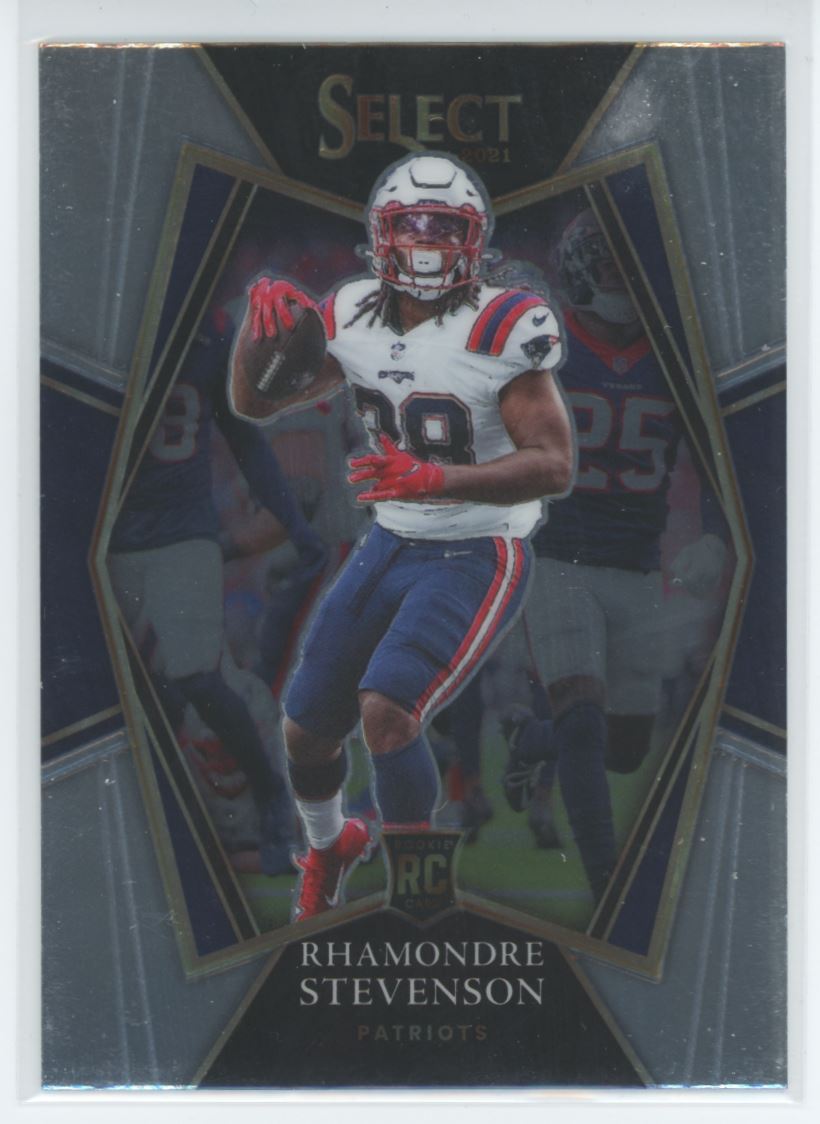 Rhamondre Stevenson Premier Level 2021 Panini Select Rookie Card # 175