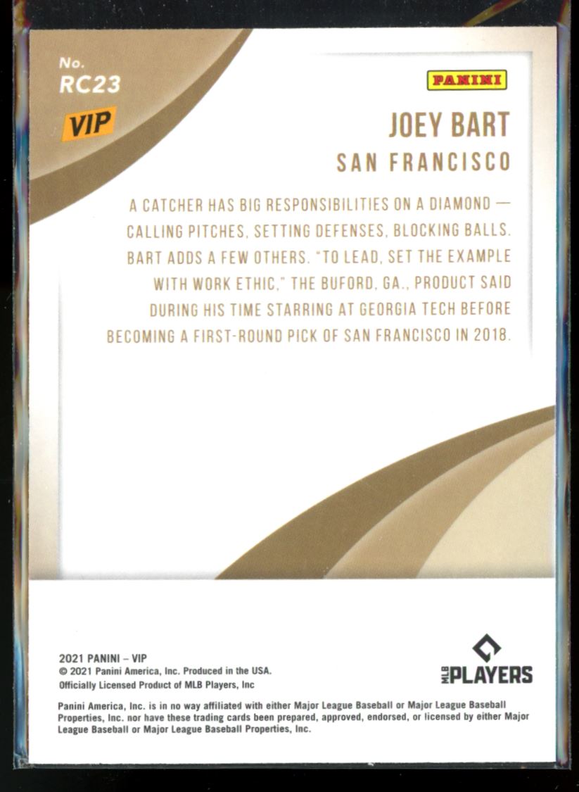 Joey Bart 2021 Panini VIP Rookie Card # RC23