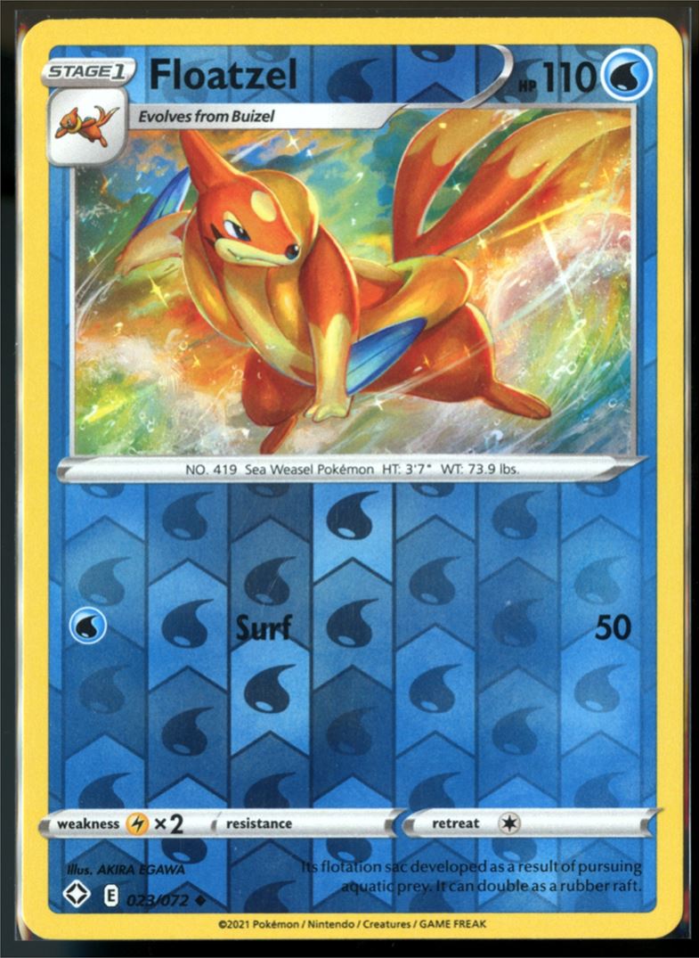 Floatzel Uncommon Reverse Holo 2021 Sword & Shield