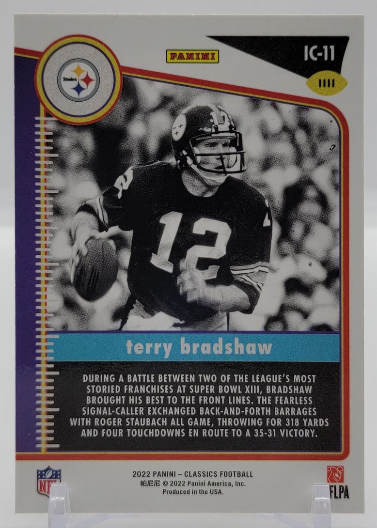 Terry Bradshaw 2022 Panini Classics Instant Card # IC-11