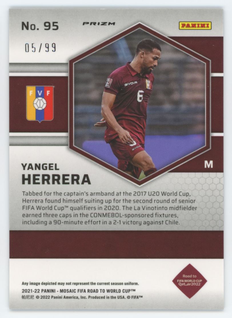 Yangel Herrera Blue Prizm Card# 95