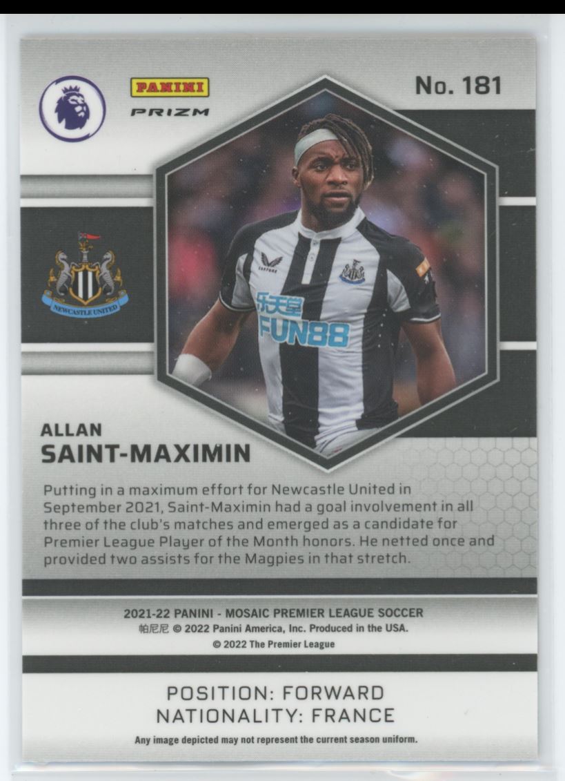 Allan Saint-Maximin Red Prizm Card# 181