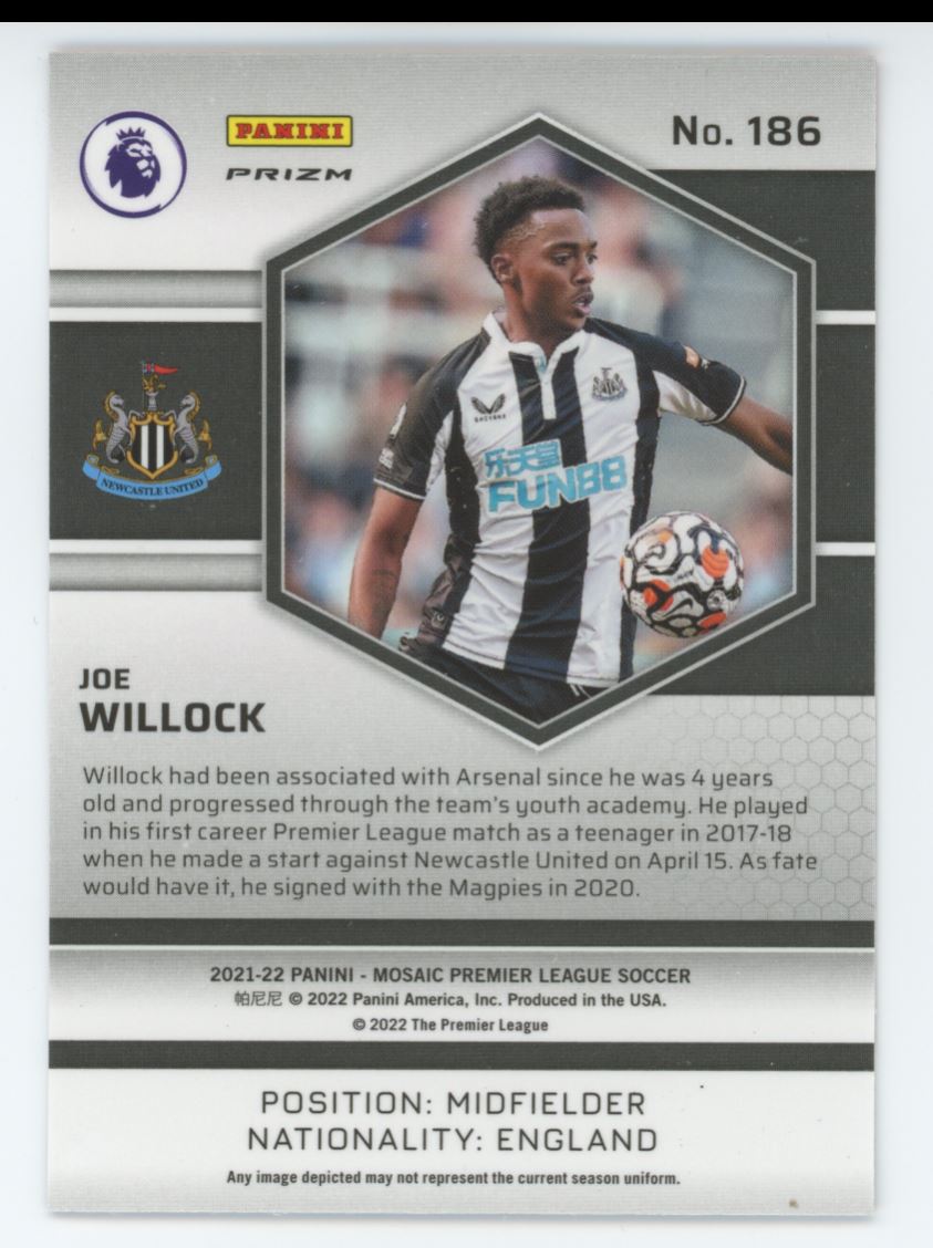 Joe Willock Red Prizm Card# 186