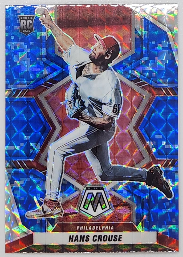 Hans Crouse Blue Camo Mosaic Prizm 2022 Panini Mosaic Rookie Card # 236