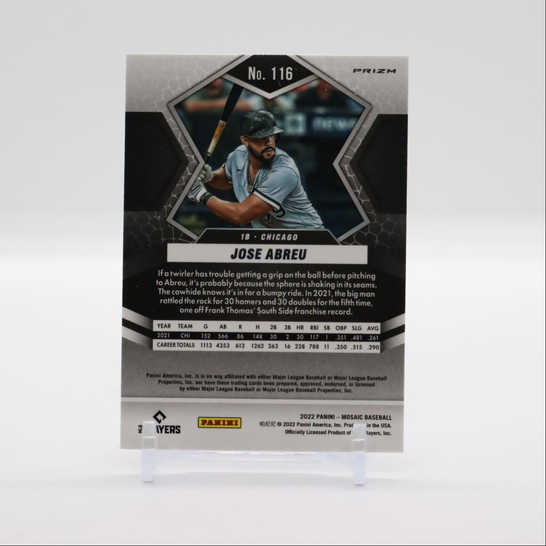 Jose Abreu Prizm 2022 Panini Mosaic Card # 116