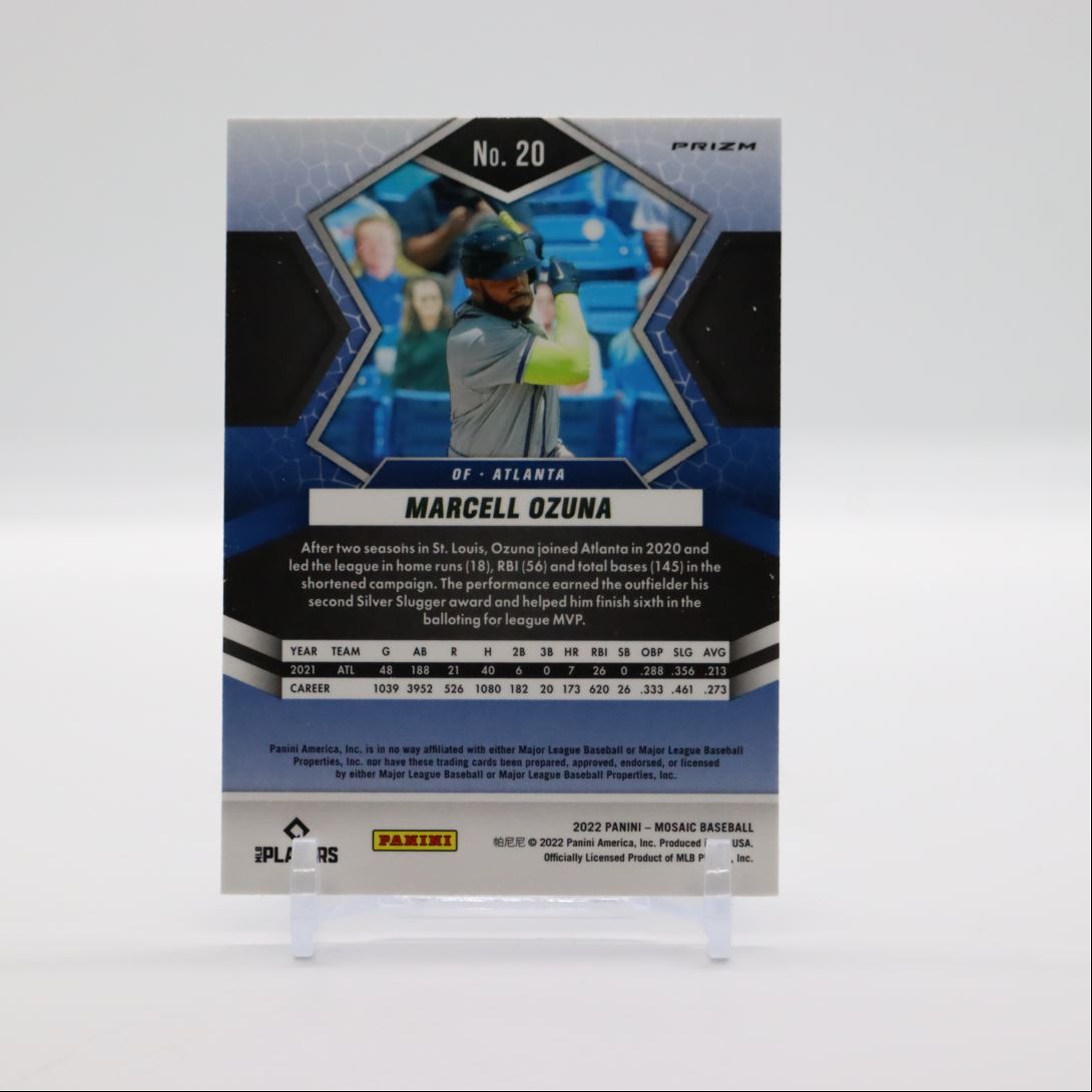 Marcell Ozuna Prizm 2022 Panini Mosaic Card # 20