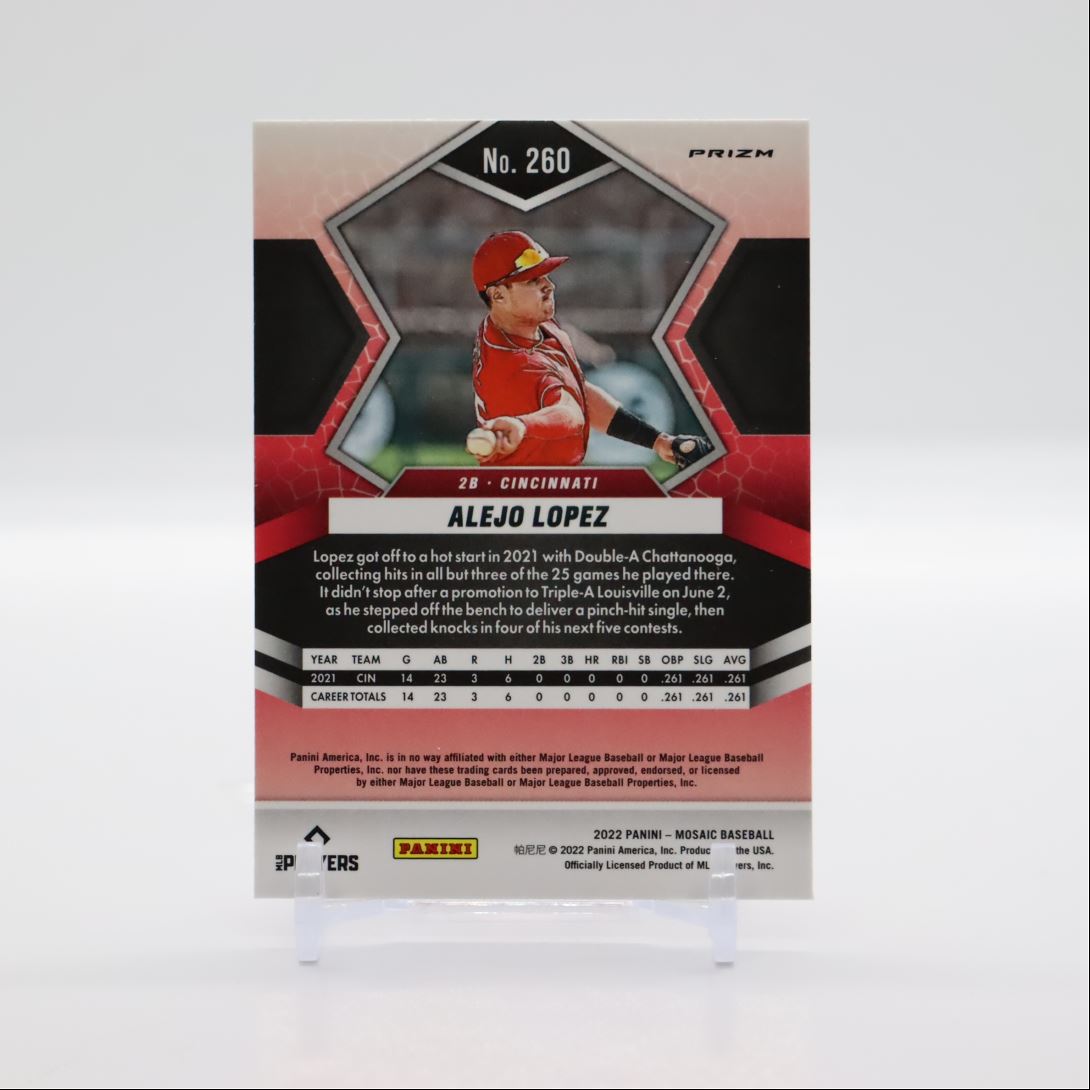Alejo Lopez Prizm 2022 Panini Mosaic Rookie Card # 260