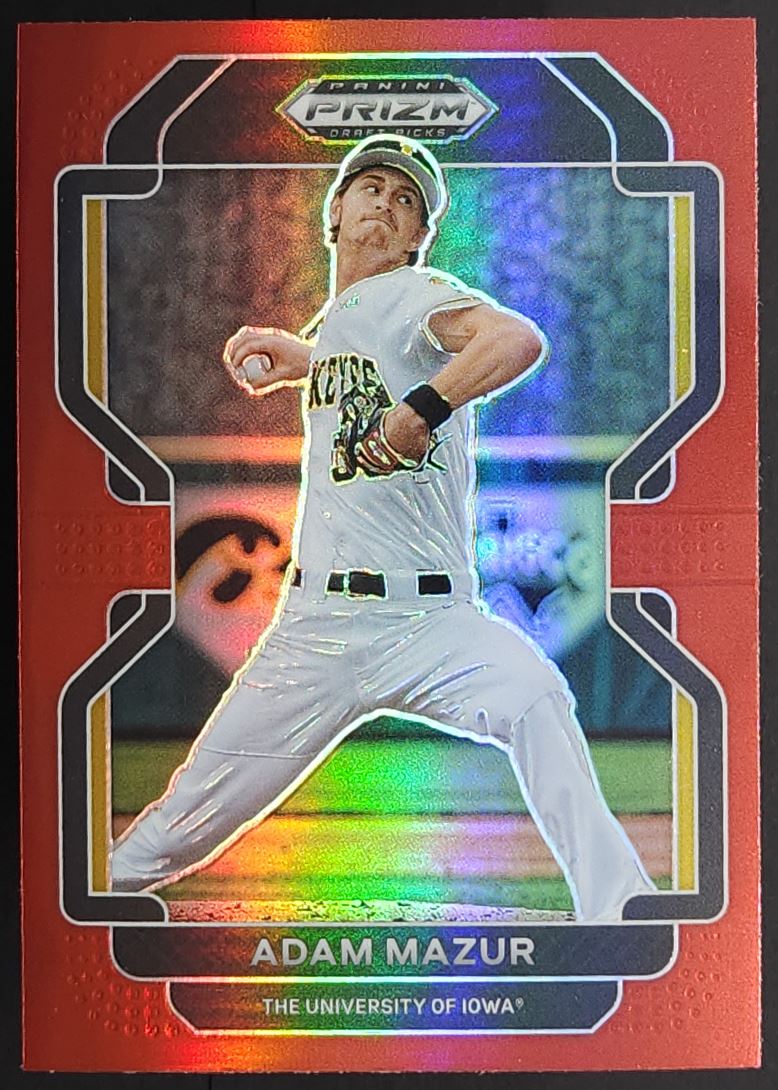 Adam Mazur Red Prizm 2022 Panini Prizm Draft Picks Card # PDP53