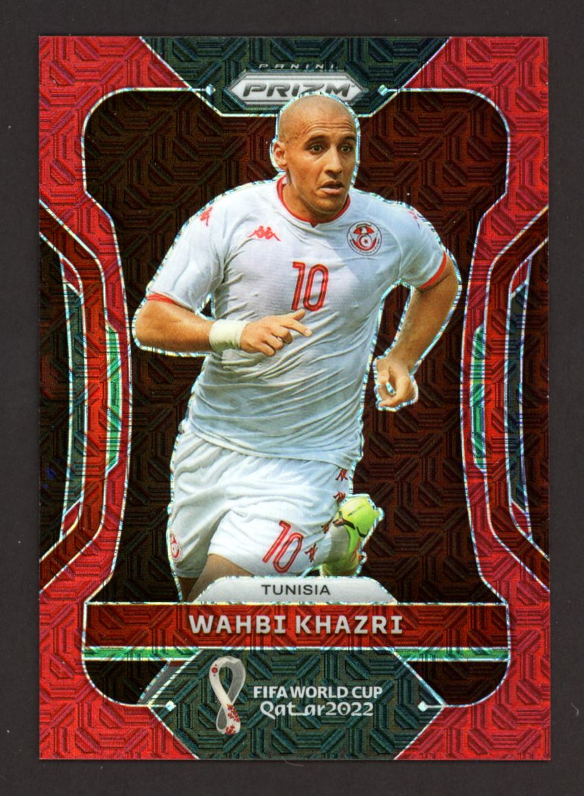 Wahbi Khazri Prizm /99 2022 Panini Prizm World Cup Red Mojo Card # 197