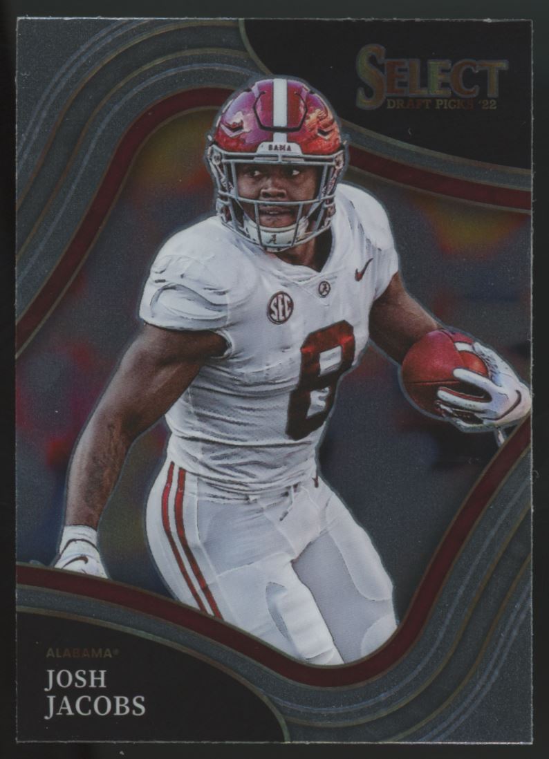 Josh Jacobs Field Level 2022 Panini Select Draft Picks Card # 179