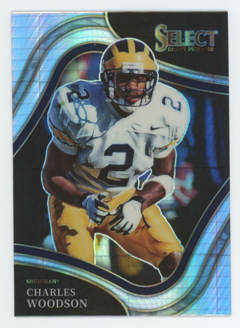 Charles Woodson Hyper Prizm Field Level 2022 Panini Select Draft Picks Card  # 167