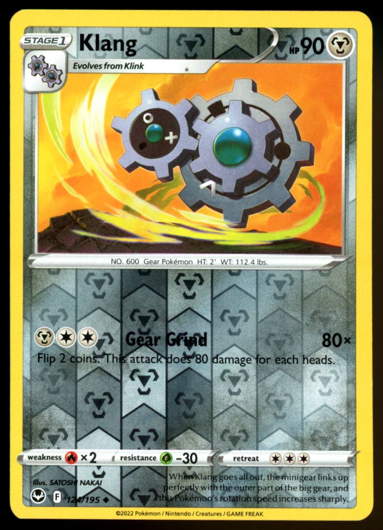 Klang 2022 Pokemon - Silver Tempest Card # 124/195 VTC Klang 2022 Pokemon - Silver Tempest Card # 124/195 VTC