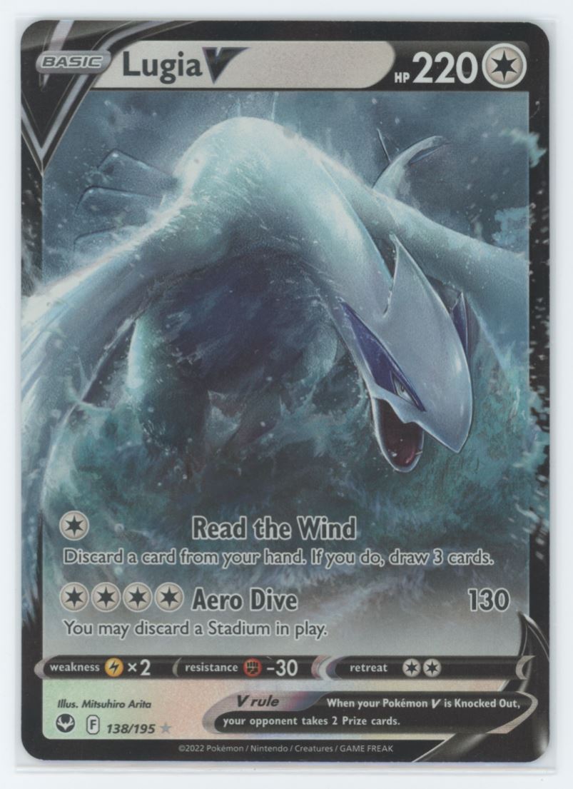 Lugia V 2022 Pokemon Silver Tempest Card # 138/195