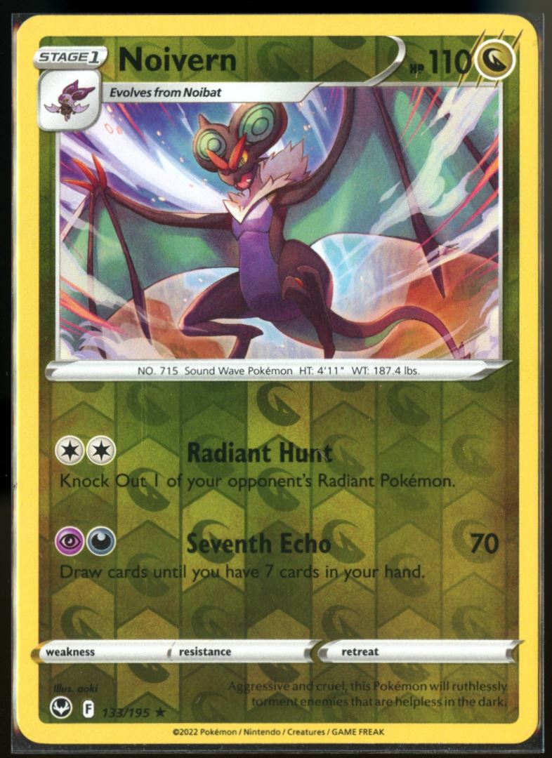 Noivern Rare Reverse Holo 2022 Sword & Shield - Silver Tempest Card # 133/195
