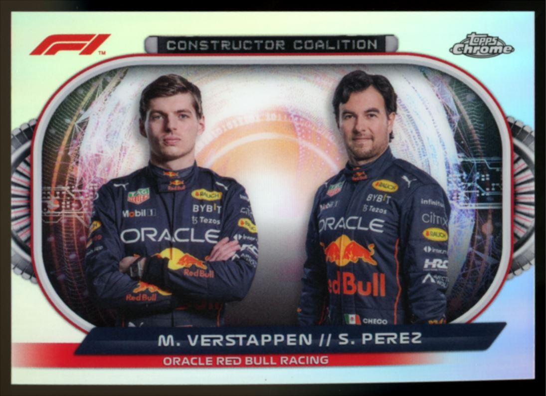 Max Verstappen/Sergio Perez Silver Refractor 2022 Topps Chrome