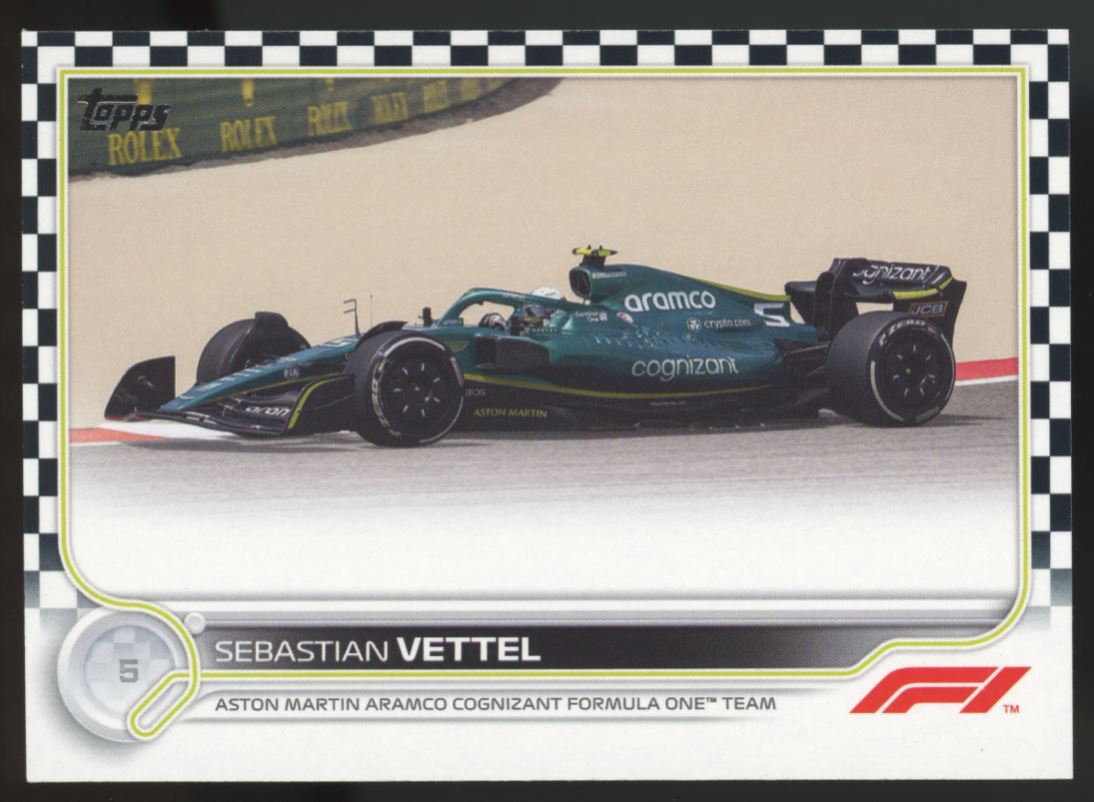 Sebastian Vettel 2022 Topps Formula 1 Checkered Flag Card # 113