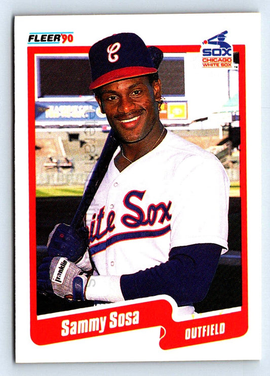Sammy Sosa (b) 1990 Fleer Rookie Card # 548