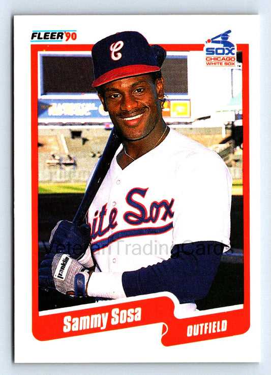Sammy Sosa 1990 Fleer Rookie Card # 548