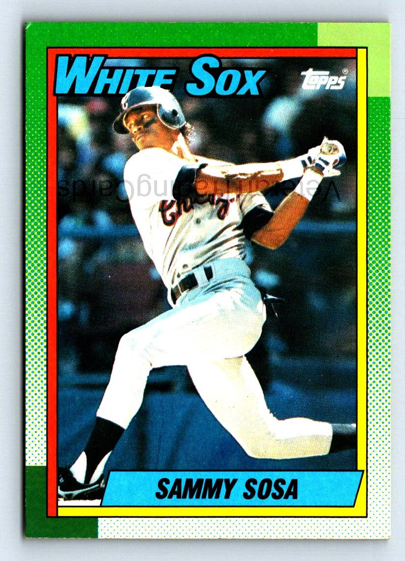 Sammy Sosa (c) 1990 Topps Rookie Card # 692