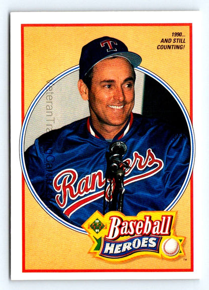 Nolan Ryan 1990 Upper Deck Baseball Heroes Nolan Ryan Card # 17