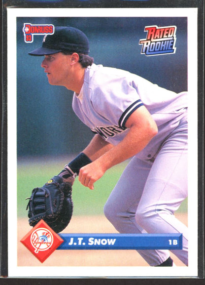 J.T. Snow Rated Rookie 1993 Donruss Rookie Card # 110