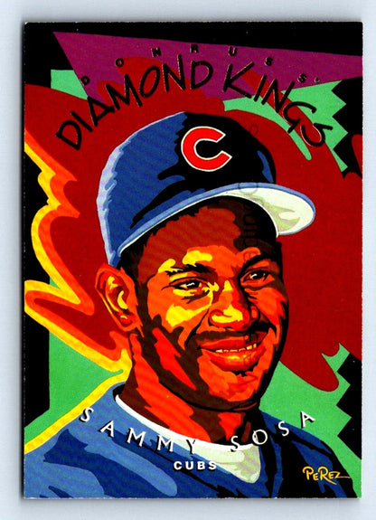 Sammy Sosa 1995 Donruss Diamond Kings Card # DK-14