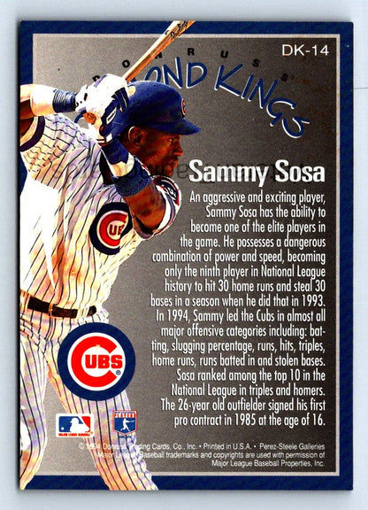 Sammy Sosa 1995 Donruss Diamond Kings Card # DK-14