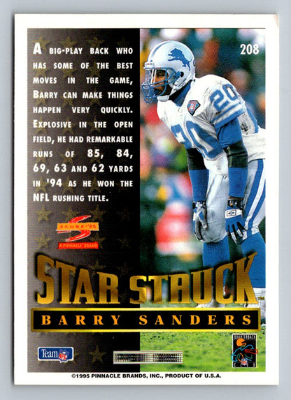 Barry Sanders 1995 Score Card # 208