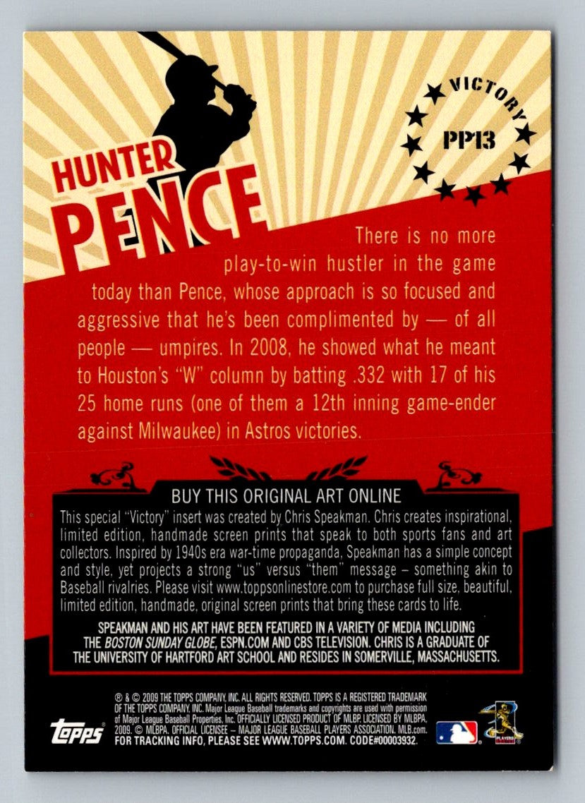 Hunter Pence 2009 Topps Updates & Highlights Propaganda Card # PP13