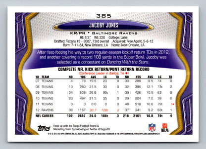 Jacoby Jones 2013 Topps Card # 385