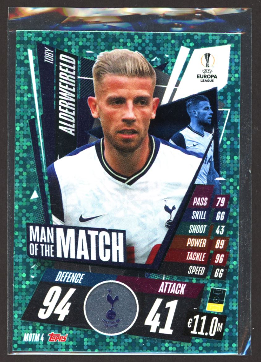 Toby Alderweireld Man of the Match 2019 Topps Match Attax English Premier League Card # MOTM4