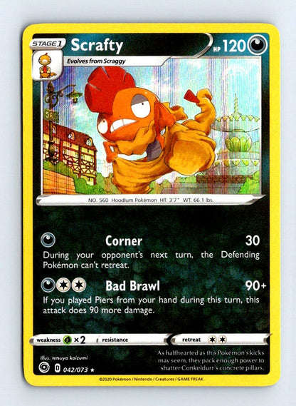Scrafty Holo 2020 Champion's Path Card # 42
