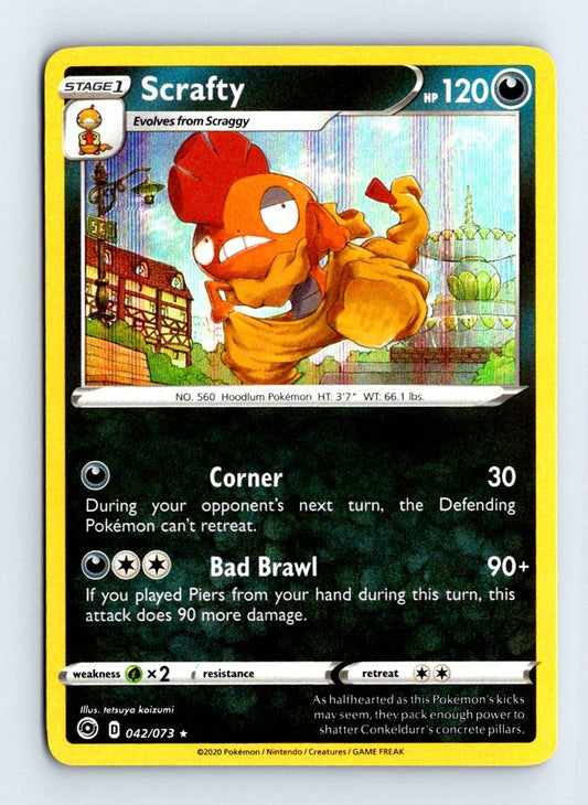 Scrafty Holo 2020 Champion's Path Card # 42