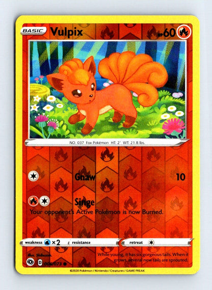 Vulpix Reverse Holo 2020 Champion's Path Card # 6