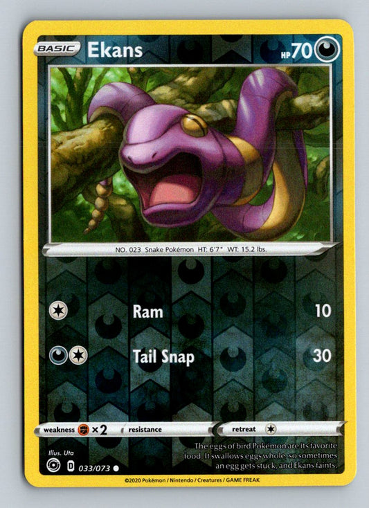 Ekans Reverse Holo 2020 Sword & Shield - Champion's Path Card # 33