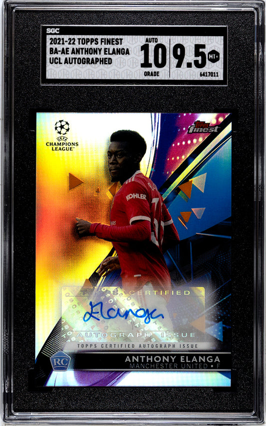 SGC 10/9.5 Anthony Elanga 2021-22 Topps UEFA Finest Auto