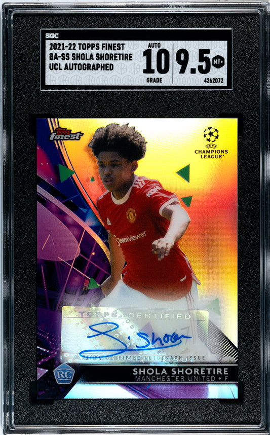 SGC 10/9.5 Shola Shoretire 2021-22 Topps UEFA Finest Auto