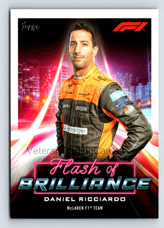 Daniel Ricciardo Flash Of Brilliance 2021 Topps Formula 1 Card # FOB-DR