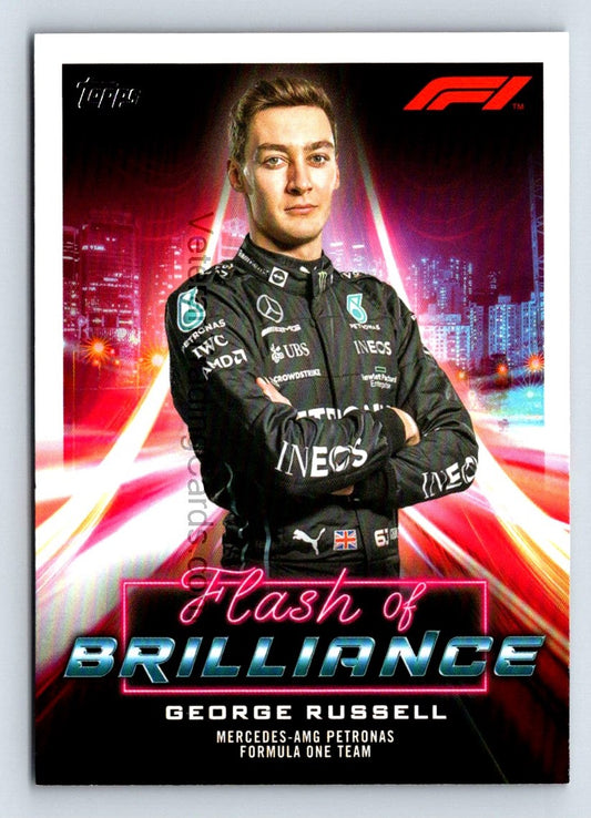 George Russell Flash Of Brilliance 2021 Topps Formula 1 Card # FOB-GR