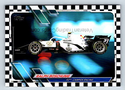 Ralph Boschung Checker Flag 2021 Topps Formula One Card # 122