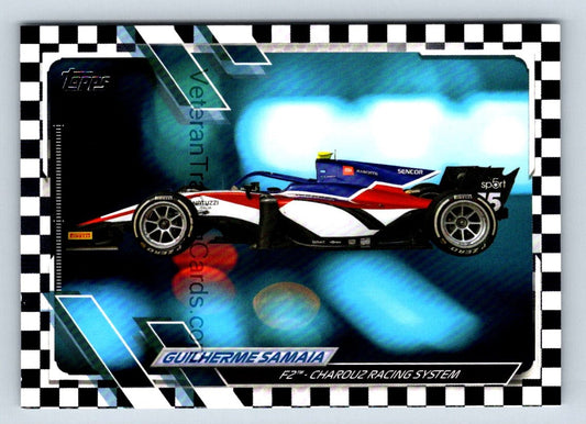 Guilherme Samaia Checker Flag 2021 Topps Formula One Card # 129