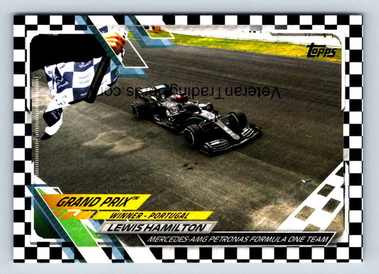 Lewis Hamilton Checker Flag 2021 Topps Formula One Card # 149
