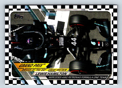 Lewis Hamilton Checker Flag 2021 Topps Formula One Card # 166
